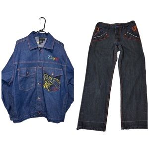 Coogi Australia Jean Jacket size L with Coogi Jeans size L 34